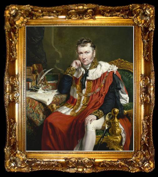 framed  George Hayter Portrait of Charles Stuart, 1st Baron Stuart de Rothesay, ta009-2